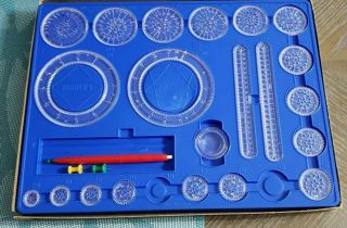 Kenner Spirograph 401 Red Tray Near Complete Good Vintage 1967 Kenner ' s cp 4