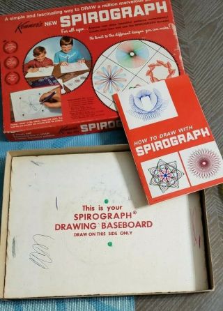 Kenner Spirograph 401 Red Tray Near Complete Good Vintage 1967 Kenner ' s cp 5