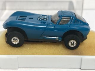 Vintage 1960s AURORA T - JET 500 HO BLUE CHEETAH SLOT CAR Model Motoring 1/87 Scal 6