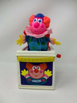 Vintage 1987 Mattel Jack In The Box Clown Pops Up