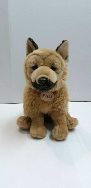 Fao Schwarz German Shepherd Dog 14 " Plush Toys R Us Stuffed Animal