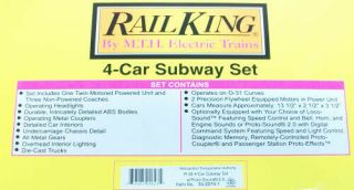 MTH 30 - 2274 - 1 World‘s Fair Subway 4 - Car Set w/PS2.  0 LN/Box 3
