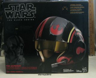Star Wars Poe Dameron The Black Series Electronic X - Wing Pilot Full Size Helmet