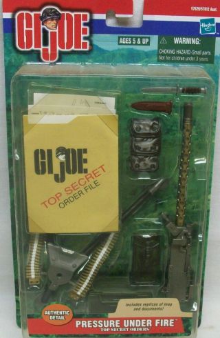 Nib G.  I.  Joe " Pressure Under Fire " Top Secret Orders Accessories Package (2000)