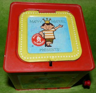 Matty Mattel Presents Vintage Louis Song Clown Jack In The Box 1961 No 659