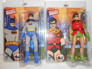 Two 8 " Superfriends Retro - Mego Action Figures With Batman And Robin