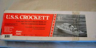 Dumas No.  1218 51 " Uss Crocket Wooden Boat Kit In The Box.