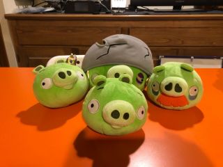 Angry Birds Plush Toy Pigs With Sound (set Of 4)