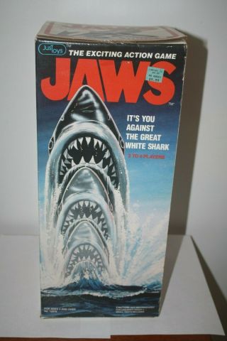 1989 Just Toys Jaws The Game Reissue of 1975 Ideal Game VERY RARE 3