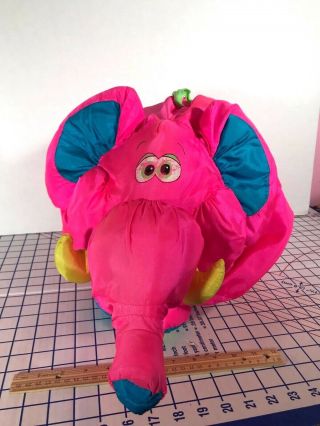 Puffalump Fisher Price Pink Elephant Big Things Plush 1994 With Handle Vt