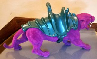 Vintage MOTU He - Man Skeletor ' s Purple Panther Battle Cat 1983 3
