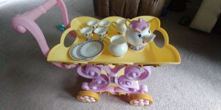 Disneystore Beauty And The Beast Tea Cart Play Set