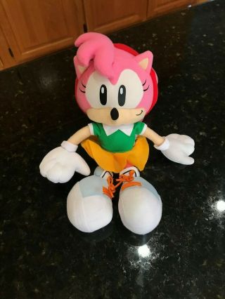 Sonic The Hedgehog Plush Amy Rose Pink Soft Toy Doll Stuffed Animal 8 " Sega