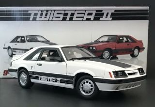1985 Ford Mustang Gt 5.  0 Twister Ii White 1/18 Gmp 1 Of 500 Htf “ Read”