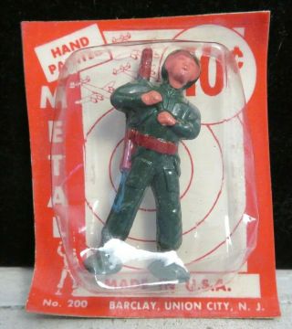 Barclay Lead Toy " Midi " Pod Foot Soldier Marching & Rifle B - 268 Rare In Package