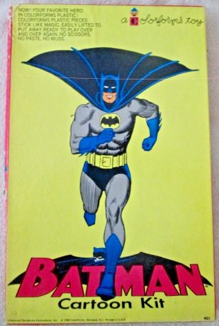 Batman Cartoon Colorforms Cartoon Kit Choice Unplayed 1966