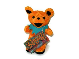 Grateful Dead Ashbury Dancing Bear Bean Plush Nwt Collectible Orange