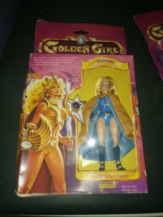 Golden Girl Guardians Of The Gemstones Saphire Action Figure Box Has Wear
