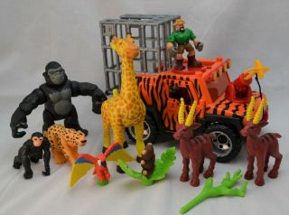 Fisher Price Mattel Imaginext Safari Adventures Gorilla,  Giraffe,  Vehicle & More