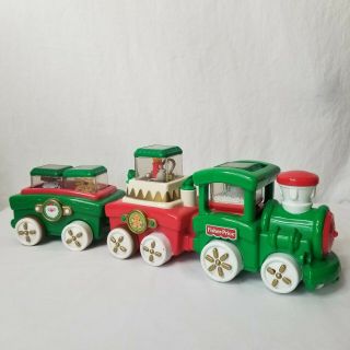 Fisher Price Christmas Train Peek A Blocks Press And Go Holiday 2004
