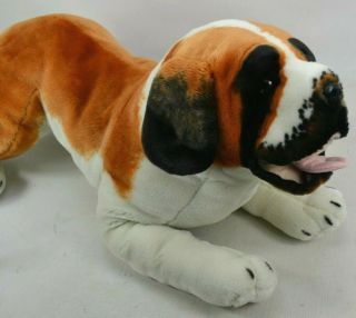 Realistic Saint Bernard Dog Plush Stuffed Animal Best Made Toys Large 30 "
