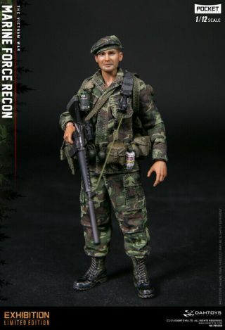 Pre - Order 1/12 Scale Damtoys Pes009 Marine Force Recon Vietnam 6in Action Figure
