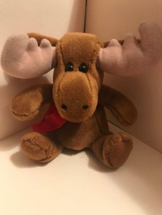 24k Beanie Boppers " Mikey The Moose " 1997 Plush Stuffed Animal Special Effects