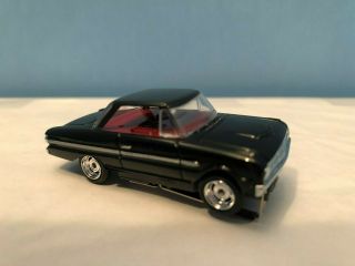 Vintage 1963 Ford Falcon Sprint Hardtop Black W/red Interior Slot Car