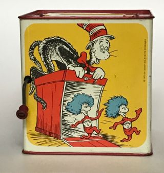 MATTEL Vintage Dr Seuss Cat in the Hat Music Box 1970 4