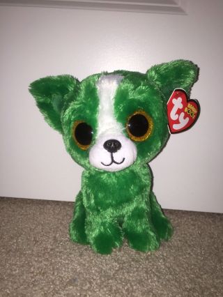 Ty Dill Green Dog Beanie Boos,  Tags,  Hard To Find - Please Read