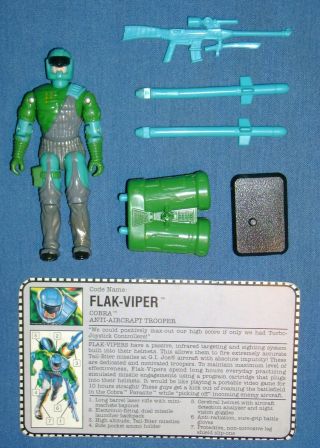 1992 Flak Viper V.  1 Cobra Vipers 100 Complete W/fc File Card Gi/g.  I.  Joe Jtc