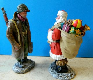 King & Country 60mm Metal Wwii Us Army & Santa Xm - 010 - 02 Toy Soldier