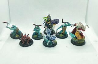Malifaux Ten Thunders Well Painted Asami Crew W/ Charm Warder Magnetized