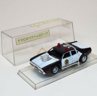 Tyco Slot Car - Dodge Charger Police Car - Rare Japanese Box Ho Scale Magnum 440