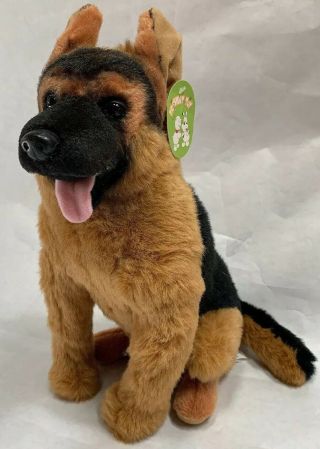 German Shepherd Plush Dog Stuffed Animal General 15” Toy Euc