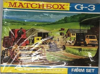 Vintage Matchbox G - 3 Farm Set In Display Package, 2