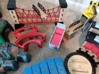 Wooden Trains and Track set with Buildings and Bridges for Thomas the Train 3