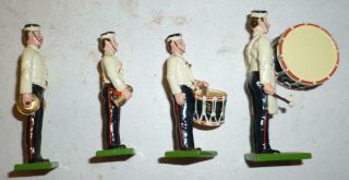 DB ? MINIATURES WHITE METAL BRITAINS STYLE UNIDENTIFIED MILITARY BAND SET 3
