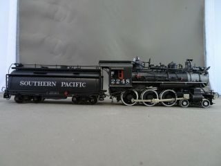 Brass Ho 1/87 Train Engine S.  P.  Southern Pacific 4 - 6 - 0 Fire Train Samhongsa C26