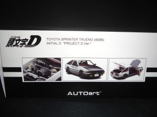 Autoart Toyota Trueno Sprinter AE86 1986 Initial D Project D Ver.  White Box 1/18 5