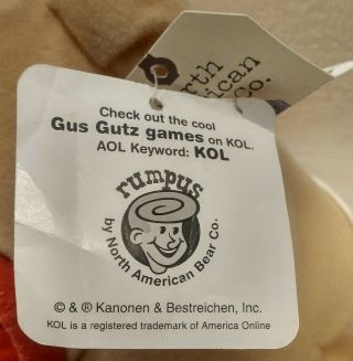 2004 Rumpus Gus Gutz Removable Antatomy Organs Educational Stuffed Plush Toy 8