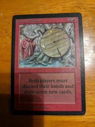 Mtg Beta Wheel Of Fortune Magic The Gathering 1993 Mp,  And Extra