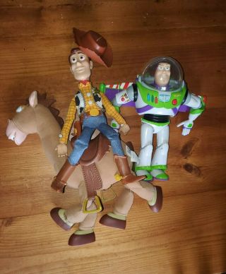 Disney Toy Story Pull String Talking Woody Interactive Buzz Lightyear Bullseye