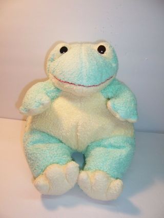 Ty Frogbaby Green/yellow Pillow Pal Frog - Plush Baby Rattle - 1999 - Vgc