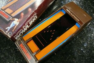 MATTEL BOWLING Vintage Electronic Handheld Tabletop Arcade Video Game 2