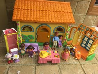 Dora The Explorer Pop - Up Talking Doll House With Figures & Furniture