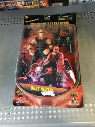 1997 Resaurus Duke Nukem 6 " Action Figure & Factory On Card