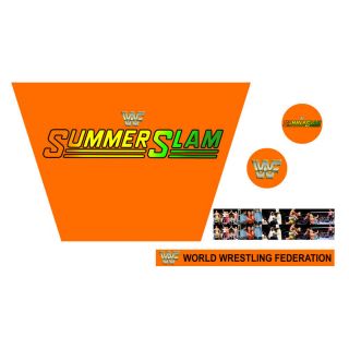 Wwf/wwe Mattel Retro Summerslam 1991 Orange Custom Ring Stickers/decals