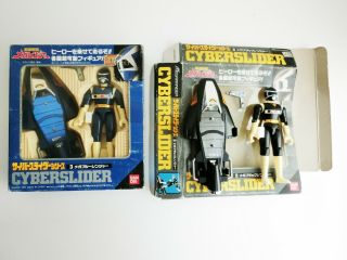 Bandai Power Rangers Mega Black Blue 12cm Megaranger Action Figure Cyberslider