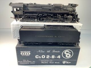 Ho Brass United C&o 2 - 8 - 4 Rn2730 Weathered & Painted -